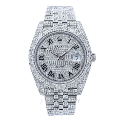 rolex watch diamond silver|rolex diamond watch price.